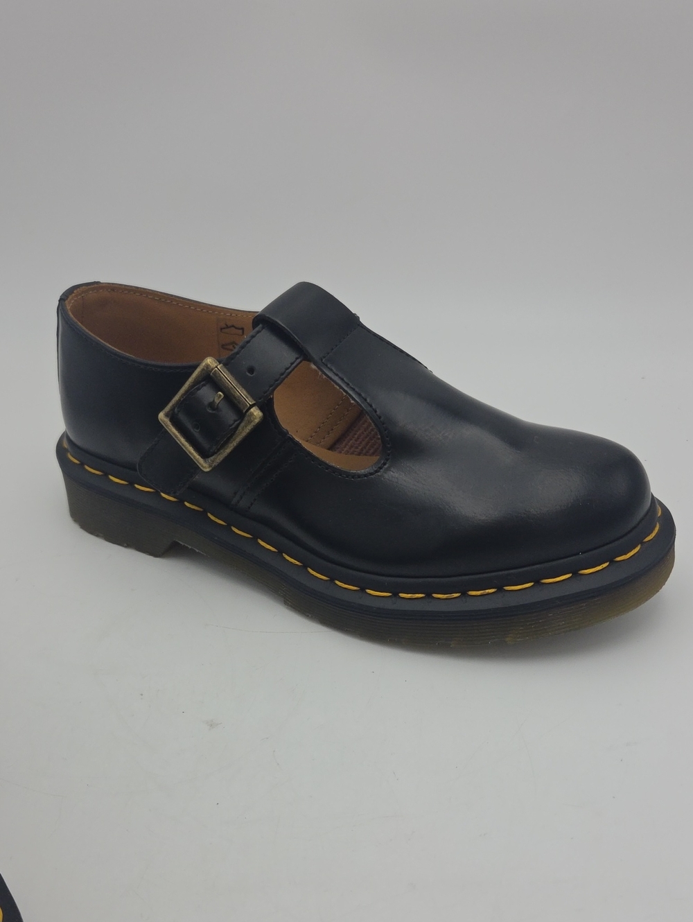 Dr. Doc Martens Polley Womens sz 6 Slip Resistant Full Grain T Bar Mary Jane